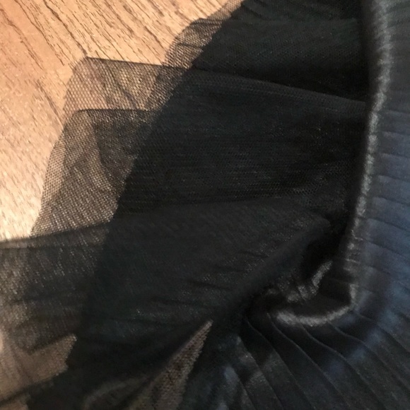 NWT $338 BCBG MAXAZRIA Black Modest ELEGANT DRESS Lace Pleated S 4/6 Ciara - Picture 5 of 8